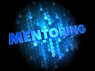 Image showing Mentoring on Dark Digital Background.