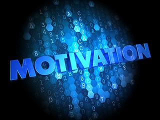 Image showing Motivation on Dark Digital Background.