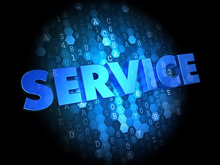 Image showing Service on Dark Digital Background.