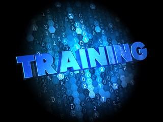 Image showing Training on Dark Digital Background.