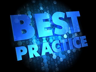 Image showing Best Practice on Dark Digital Background.