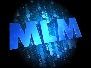 Image showing MLM on Dark Digital Background.