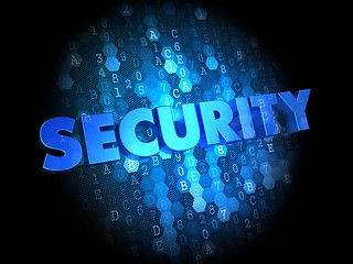 Image showing Security on Dark Digital Background.