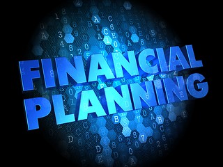 Image showing Financial Planning on Dark Digital Background.