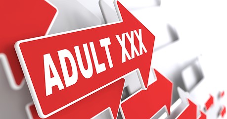 Image showing Adult XXX Concept on Red Arrow.