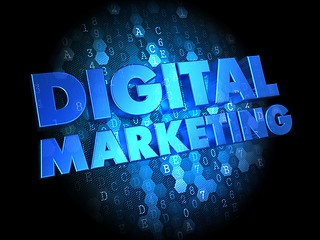 Image showing Digital Marketing on Dark Background.