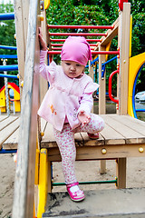 Image showing little girl in the playground