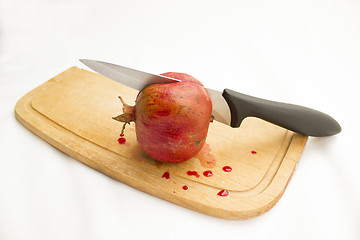 Image showing Cut pomegranate