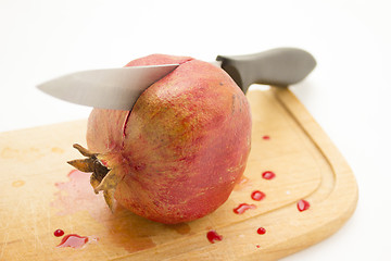 Image showing Cut pomegranate