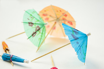 Image showing Cocktail umbrellas