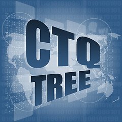 Image showing ctq tree word on digital touch screen