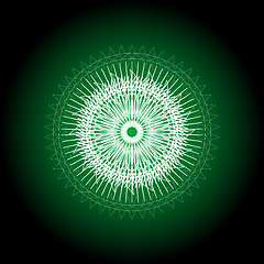Image showing Round Green Mandala