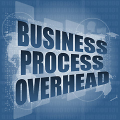 Image showing business process overhead interface hi technology