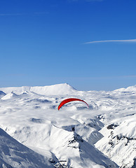 Image showing Sky gliding in Caucasus Mountains