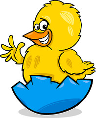 Image showing easter chicken cartoon illustration