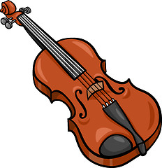 Image showing violin cartoon illustration clip art