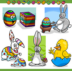 Image showing easter themes set cartoon illustration