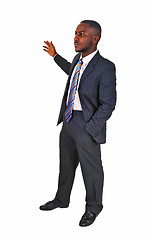 Image showing Black man in business suit. 