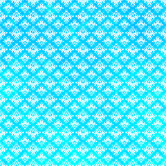 Image showing Blue Damask Pattern 