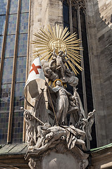 Image showing Statue of St. Francis, Stephansdom.