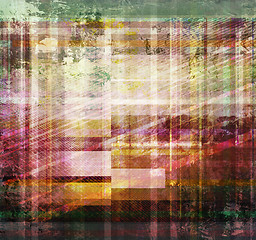 Image showing light texture on striped mixed media