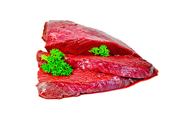 Image showing Meat beef with parsley