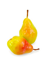 Image showing Pears fresh red and yellow