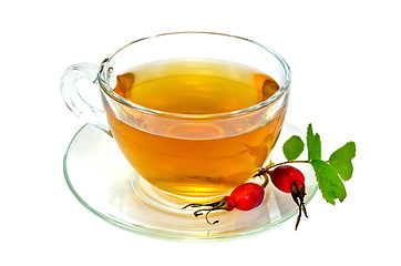 Image showing Tea with rosehip in a cup