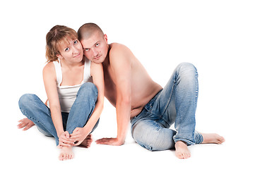 Image showing Couple in studio sitting