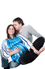 Image showing Pregnant woman with husband