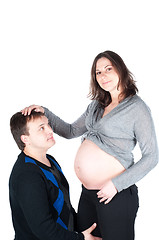 Image showing Beautiful couple - pregnant woman