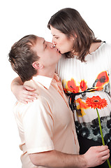 Image showing Beautiful kissing couple