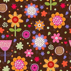 Image showing Floral seamless pattern.