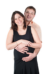 Image showing Happy expectant parents