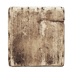 Image showing Old grunge wood board isolated on white