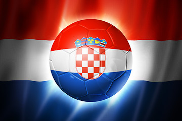 Image showing Soccer football ball with Croatia flag