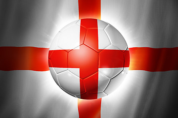 Image showing Soccer football ball with England flag