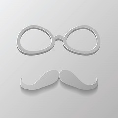 Image showing mustache and glasses