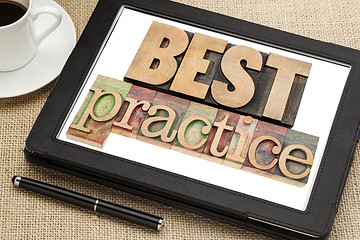 Image showing best practice on digital tablet