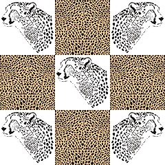 Image showing Cheetah patterns for textiles and wallpaper