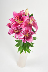 Image showing Lily bouquet in vase