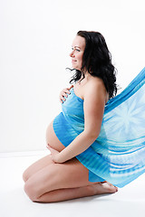 Image showing A pregnant young woman