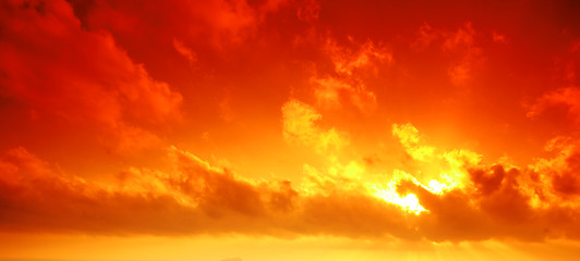 Image showing Red sky