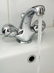 Image showing Running tap