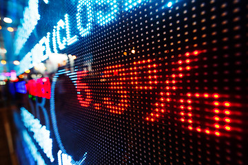 Image showing Stock market data on display