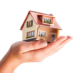 Image showing house in human hands