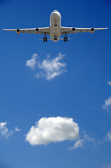 Image showing Airliner and cloud