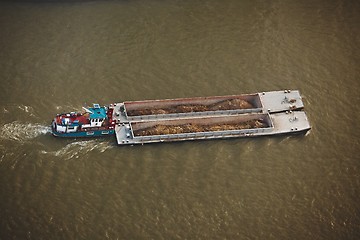 Image showing Barge from above