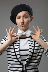 Image showing french style portrait of young woman