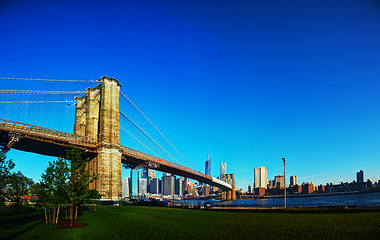 Image showing Brooklyn bridge in New York City